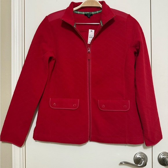 Talbots Red fleece Jacket - Picture 1 of 5